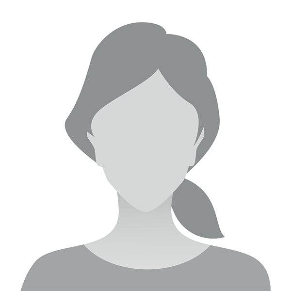 The image is a stylized, simplified greyscale silhouette of a woman s head and shoulders with a side ponytail.